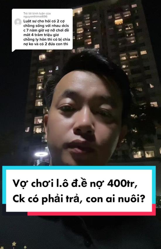 Vợ chơi l.ô đ.ề nợ 400 triệu, ly hôn Ck có phải trả và mất quyền nuôi con?