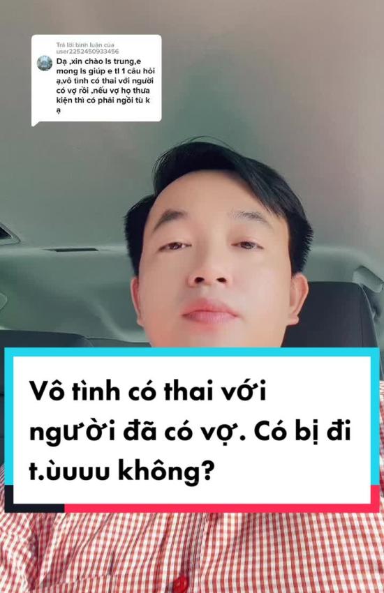Vô tình có thai với người đã có gia đình, có bị đi t.ùuuu không?