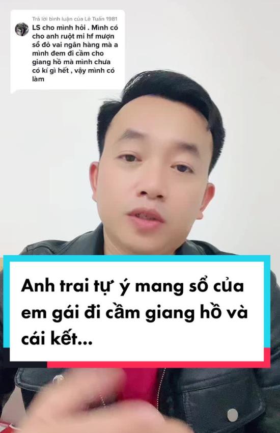 Anh trai tự ý mang sổ đỏ của em gai đi cầm giang hồ và cái kết